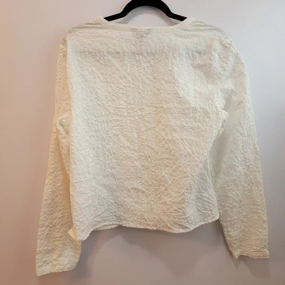 Sundance White Textured Fabric Blouse - Picture 6 of 6